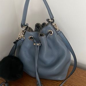 Henri Bendel New York embossed leather shoulder bag